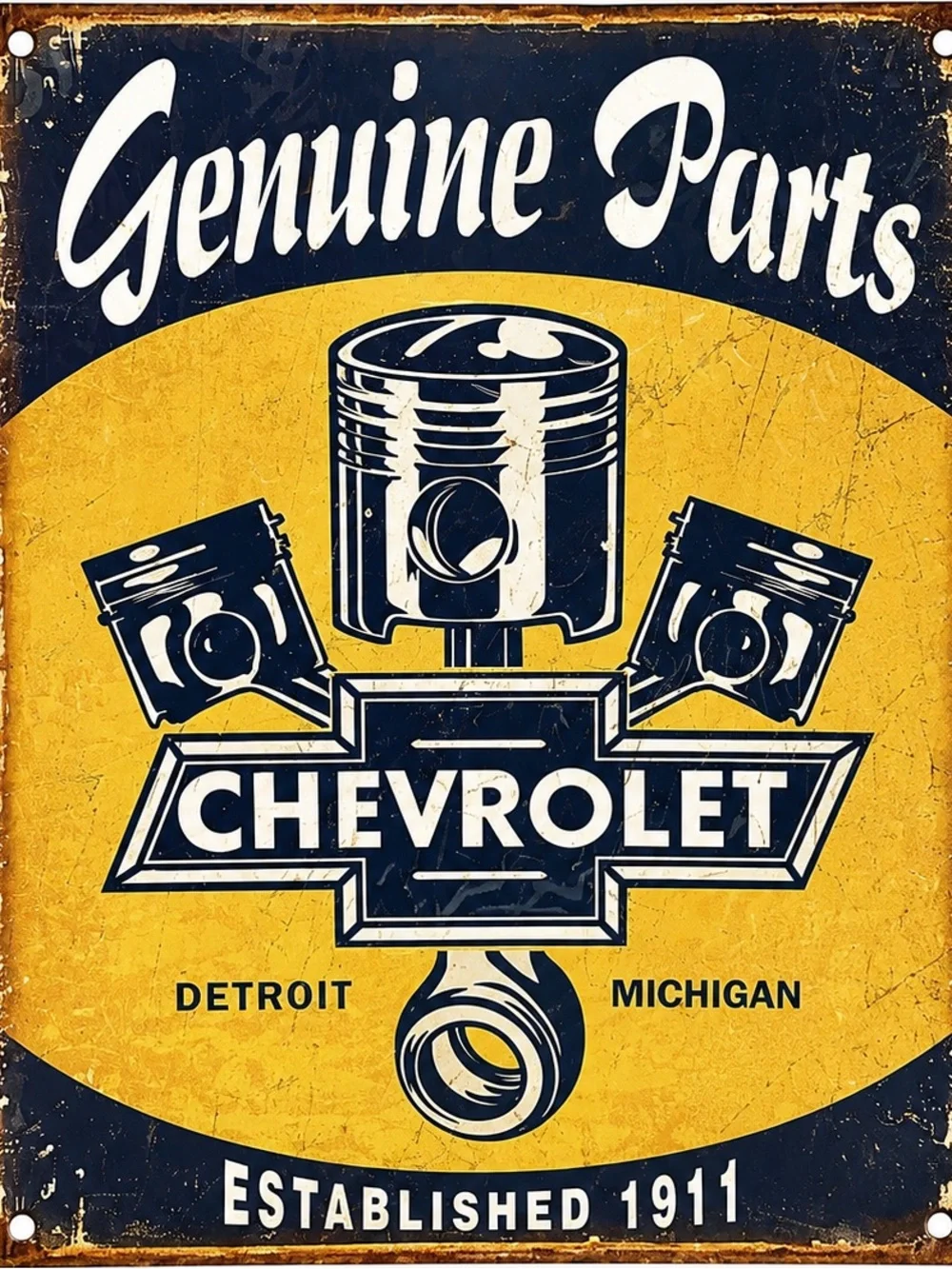 NEW Chevrolet Genuine Parts Metal Sign